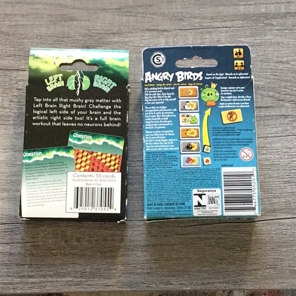 2 Card Games - Angry Birds and Left Brain/Right Brain - Picture 2 of 4